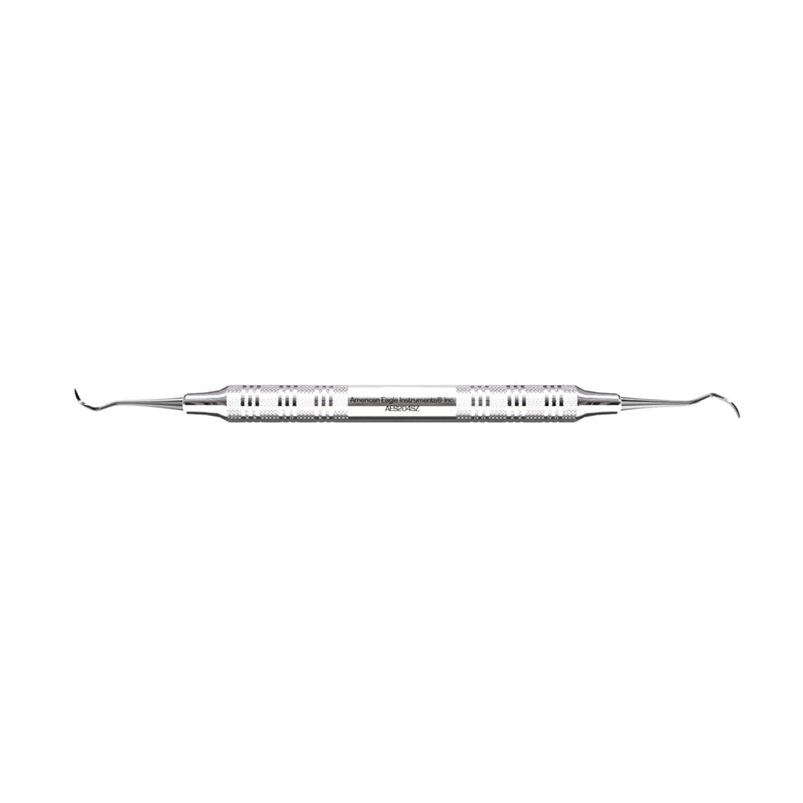 Sickle Scaler, #204S, Posterior, Double-Ended, EagleLite Stainless Steel Handle, 3/8", Talon Tough Stainless Steel, 1/Pk, AES204SZ thumbnail 3
