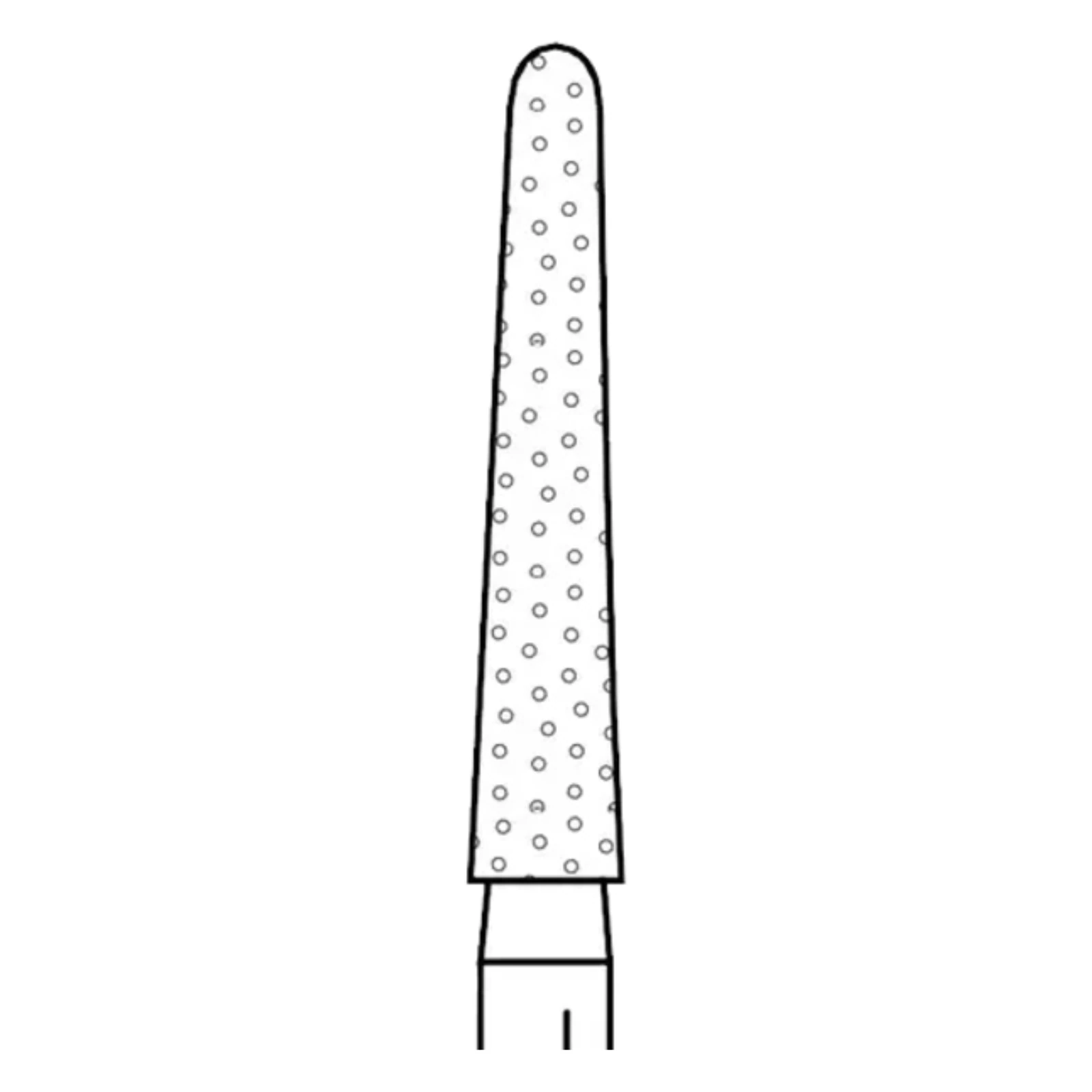 Two Striper Diamond Bur, FG, Round-End Taper, #770.10C, 1.8 mm Major/1.1 mm Minor Diameter, 10 mm Head Length, Coarse, Green, 5/Pk, 2015459 thumbnail 7