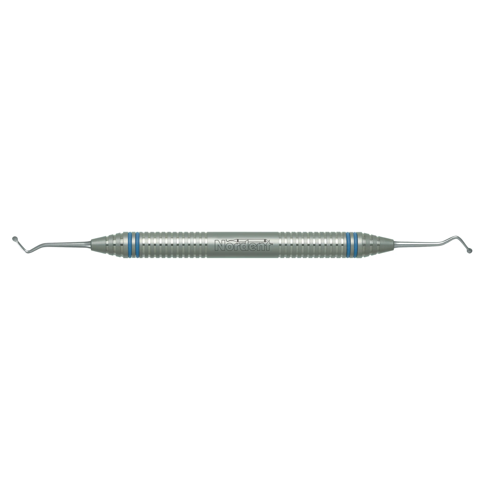 Nordent Excavator DE Spoon #3 (Size #19), 2.0 mm Head, Double End, DuraLite ColorRings Handle, Stainless Steel - Excavator DE Spoon #3 DuraLite ColorRings Handle - Image 1