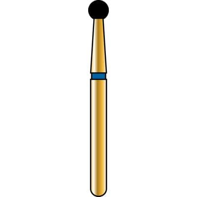 Alpen Multilayer Diamond Bur, FG, Round #801, 2.1 mm, Coarse Grit, 5/Pk, 801-021C thumbnail 2