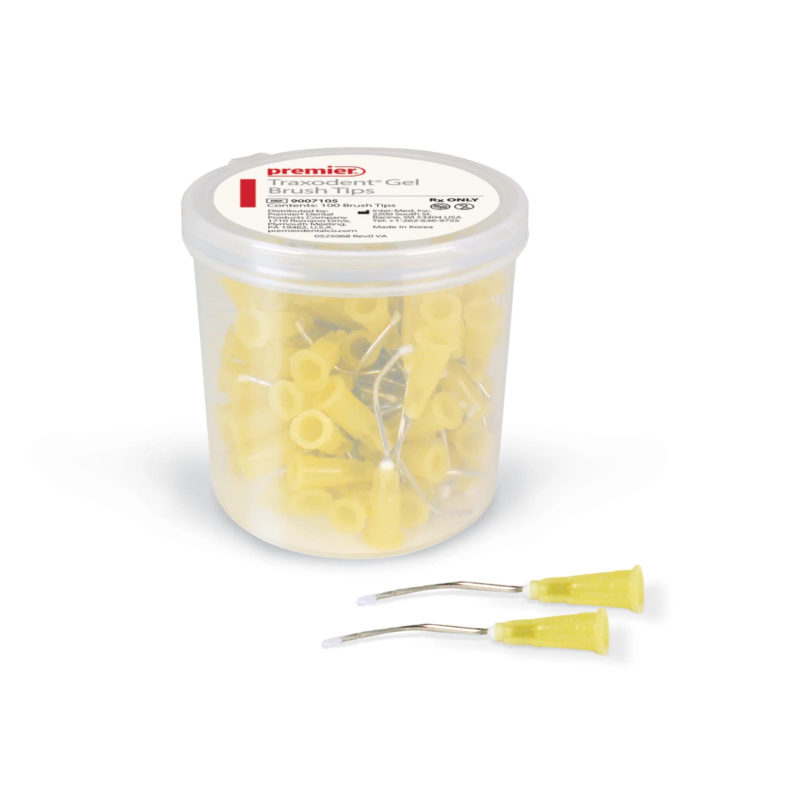 Traxodent Gel Brush Tips, Pre-Bent 19 Gauge, Luer-Lock, 100/Pk, 9007105 thumbnail 3