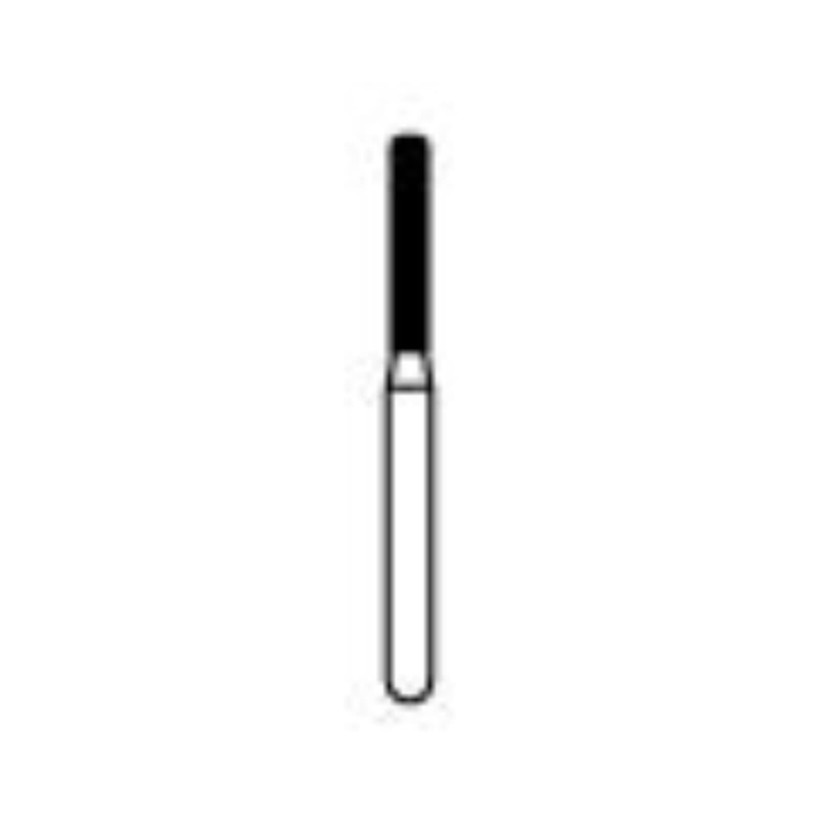 NTI FG Diamond Bur, Medium Grit, Modified Shoulder Cylinder, #837KR-012, 1.2 mm Diameter, 8.0 mm Length, 5/Pk thumbnail 2