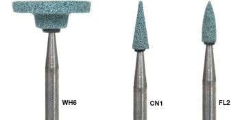 Shofu Dura-Green Stones, HP (Straight Handpiece), TC3 Tapered Cylinder, Silicon Carbide, Green, 12/Pk, 0041 thumbnail 2