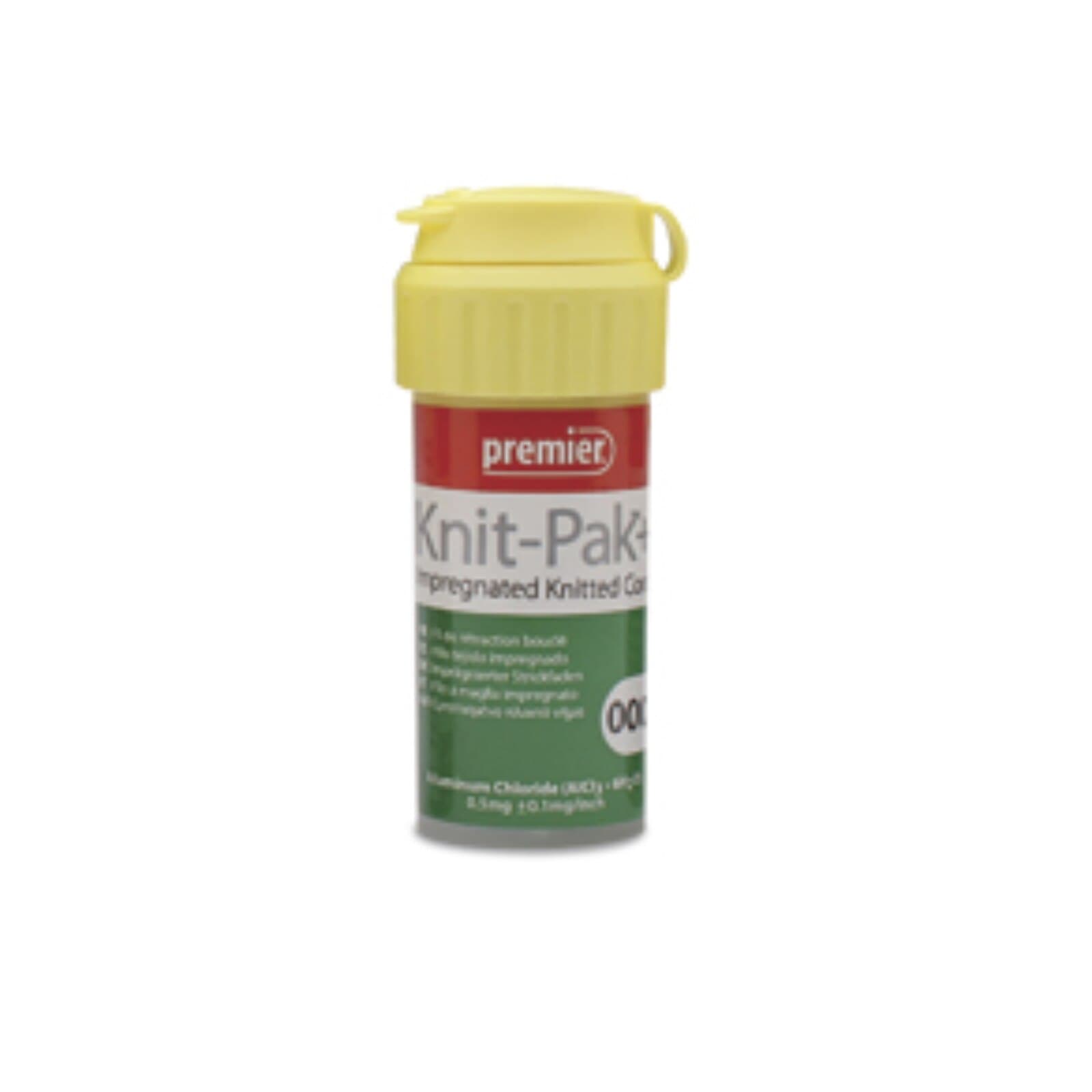 Premier Knit-Pak+ Impregnated Gingival Retraction Cord, Aluminum Chloride, Size 000.0, Midnight Green, 100 in. per Bottle, 59-9007560 thumbnail 2