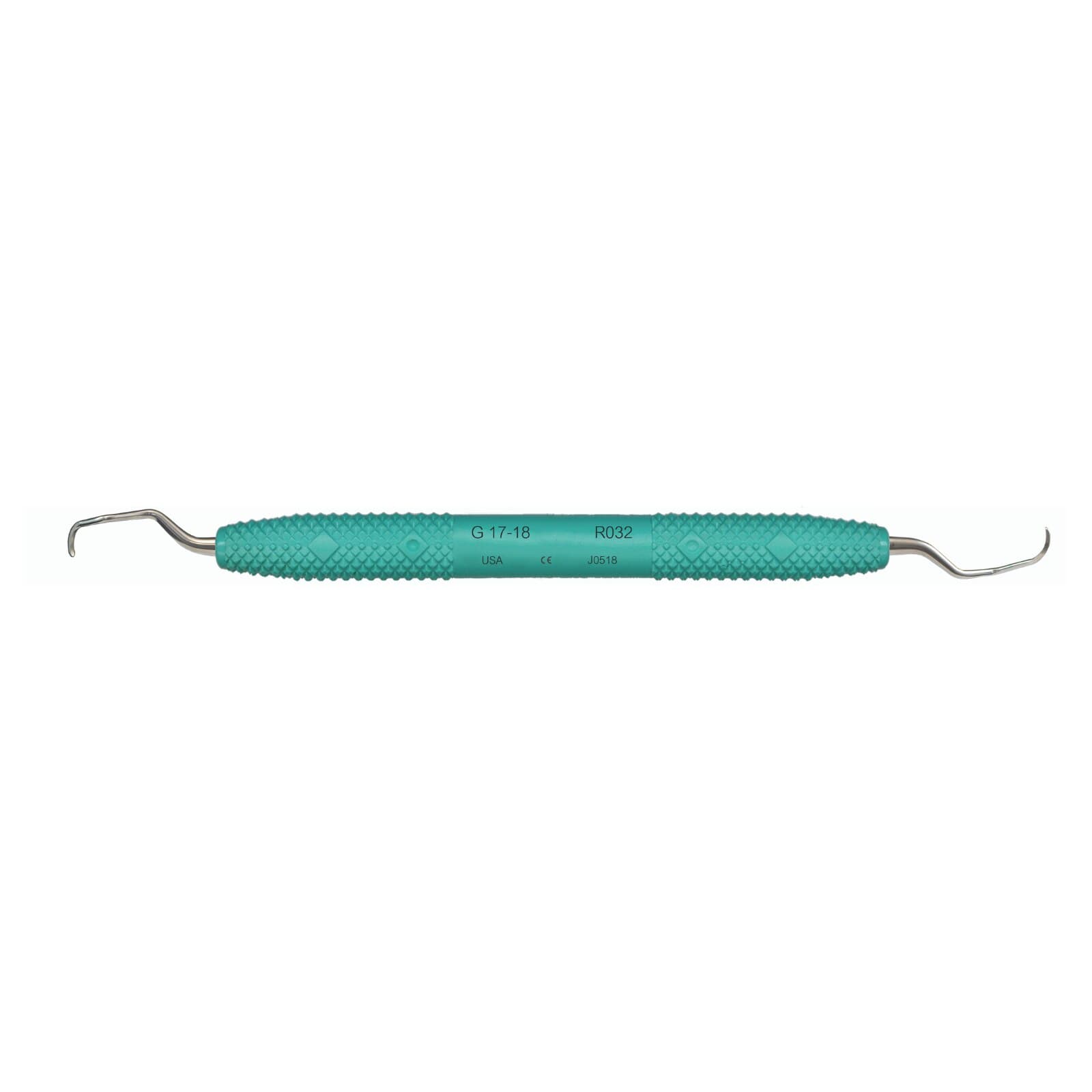 PDT Amazing Gracey Curette, Double-Ended, 17/18, Caribbean Green Resin Handle, R032 thumbnail 7