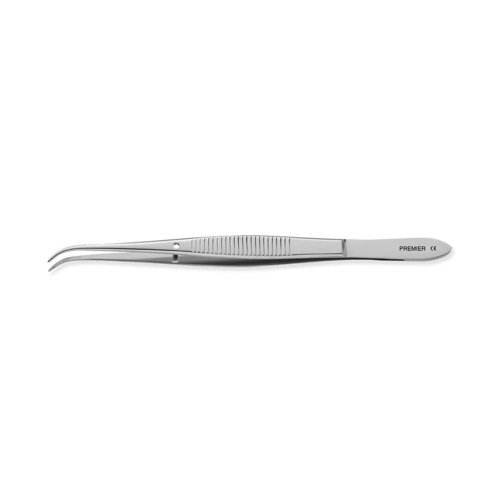 Premier Perry Cotton & Dressing Pliers, 5 in, Serrated Curved Tips, Stainless Steel, 9065082 thumbnail 3
