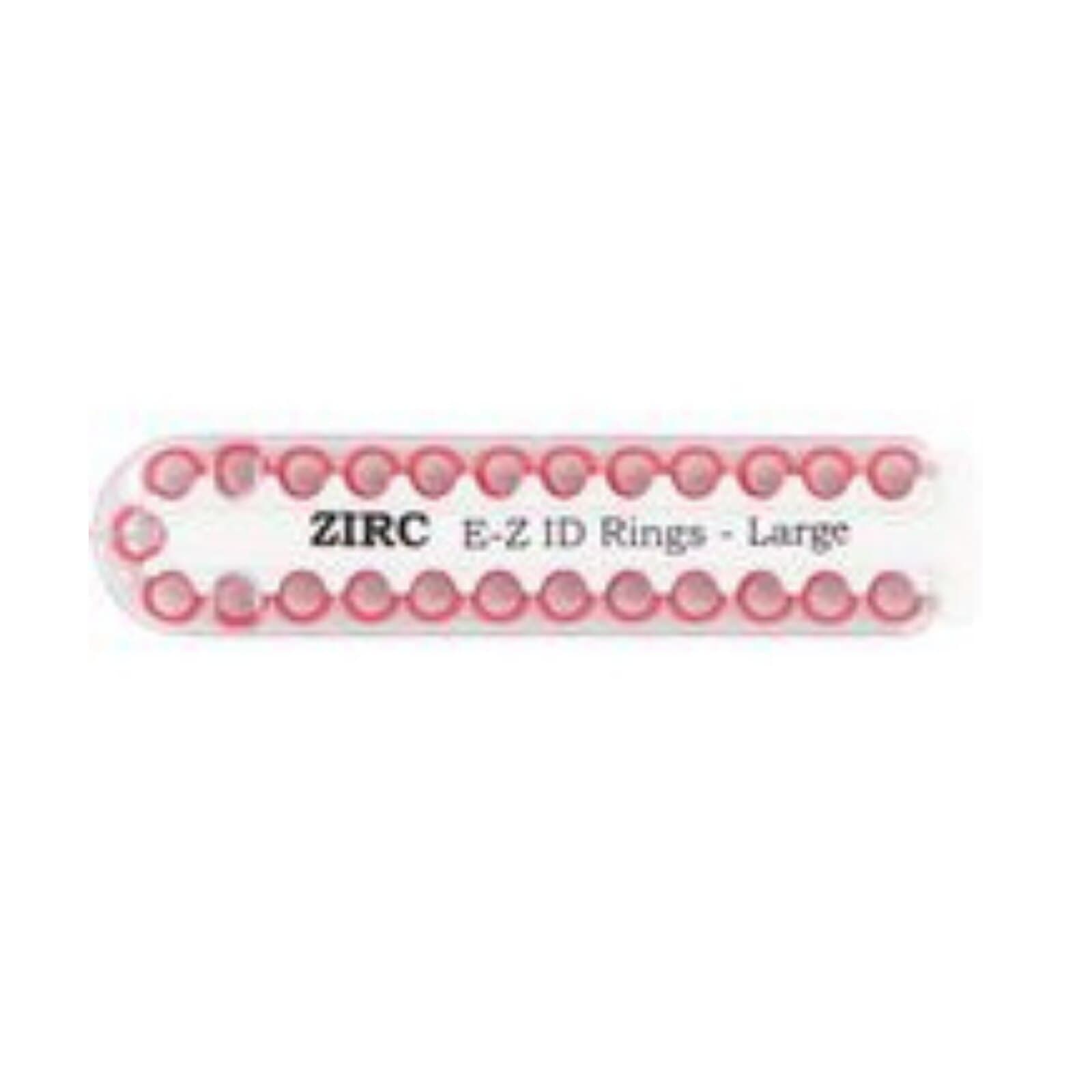 Zirc E-Z ID Instrument Rings, Large, Red, 1/4", 25/Pk, 70Z200M thumbnail 2