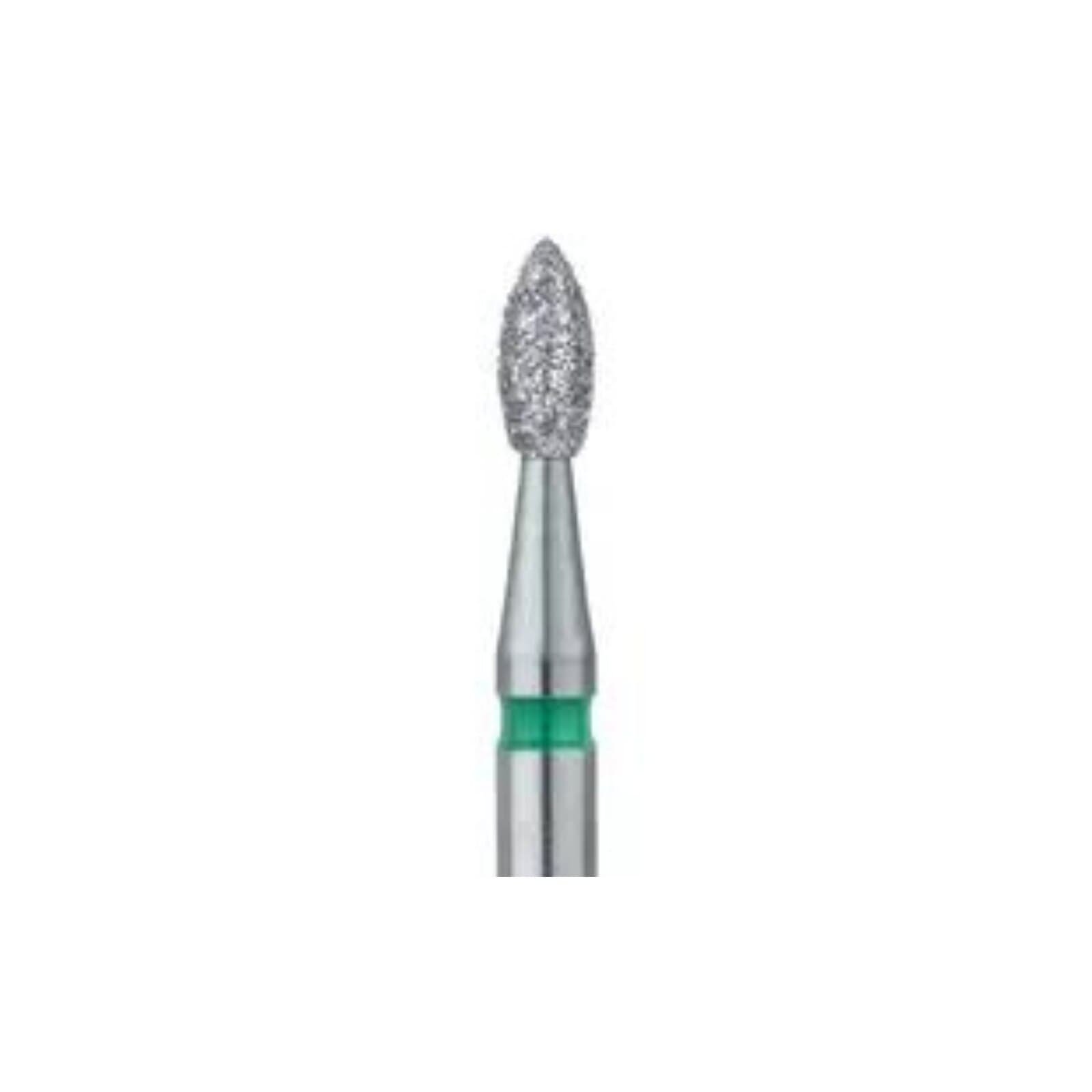 Meisinger #830G-023 Coarse Diamond Bur, Pointed Football/Egg, RA (Right Angle) Shank, 2.3 mm Diameter, Green, 5/Pack thumbnail 3