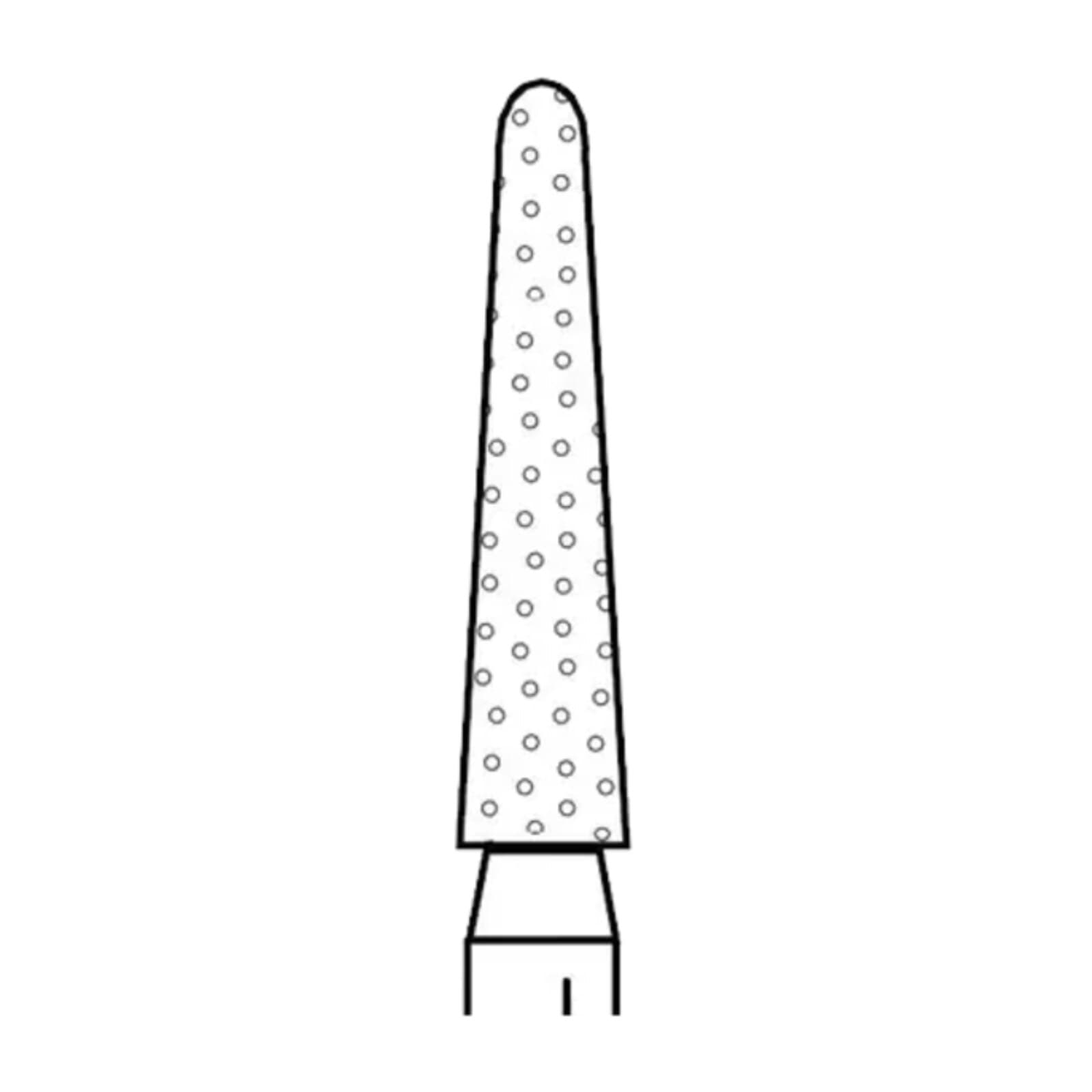 Two Striper Diamond Bur, FG, Round-End Taper, #767.8C, 1.8 mm Major/1.0 mm Minor Diameter, 8 mm Length, Coarse, Green, 5/Pk, 2015454 thumbnail 7