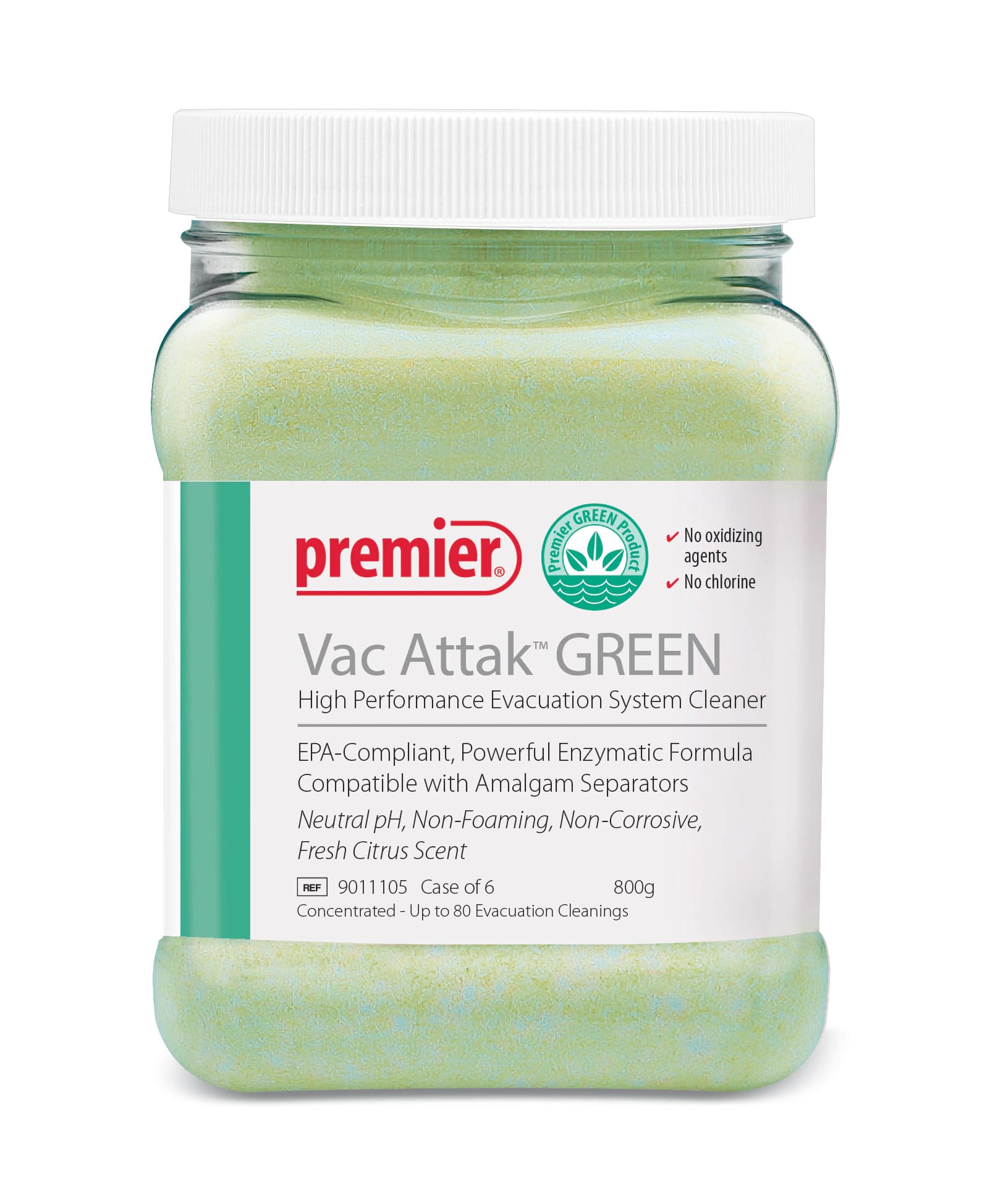 Vac Attak™ GREEN High-Performance Evacuation System Cleaner, Powder, 800 g Jar, Citrus, 9011105 thumbnail 9