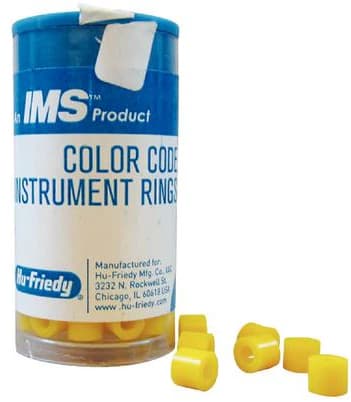 Hu-Friedy IMS Color Code Instrument Rings, Large, Yellow, Silicone, 50/Pk, IMS-1285L thumbnail 3