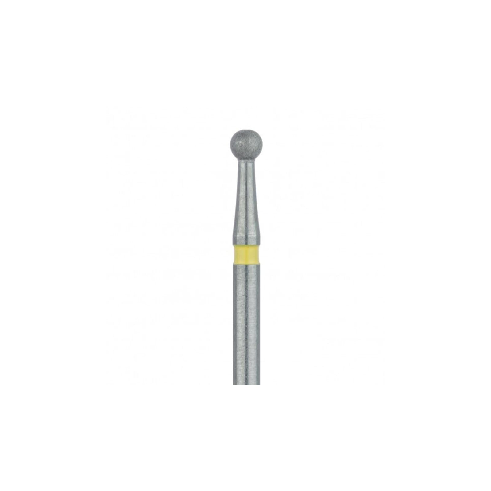 Meisinger 801C-018-FG Diamond Bur, Round, Extra Fine (Yellow Ring), Friction Grip, 1.8 mm Head Diameter, 5/Pkg thumbnail 3