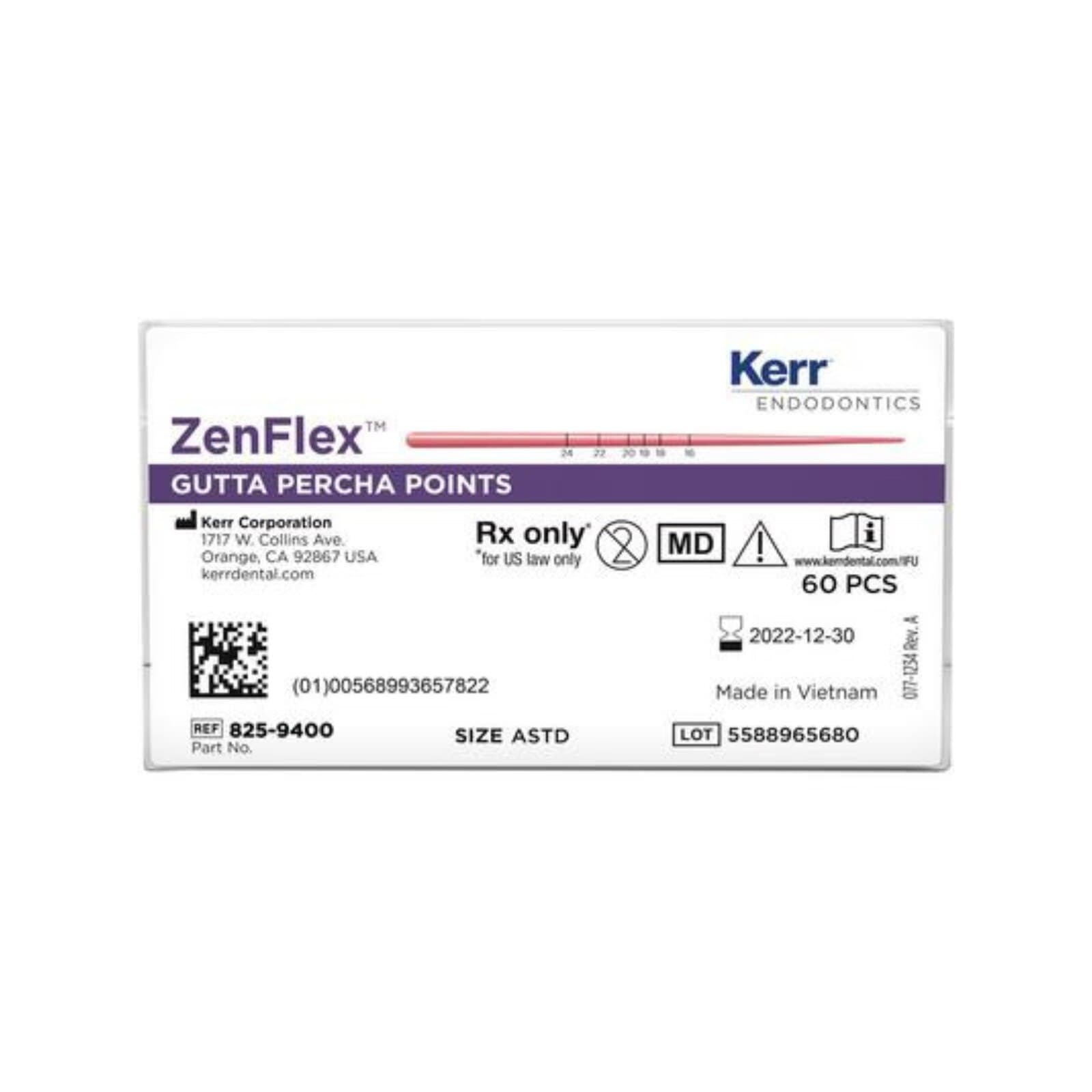 ZenFlex Gutta Percha Points, .06 Taper, Size #30, Blue, 50/Pk, 825-9630 thumbnail 2