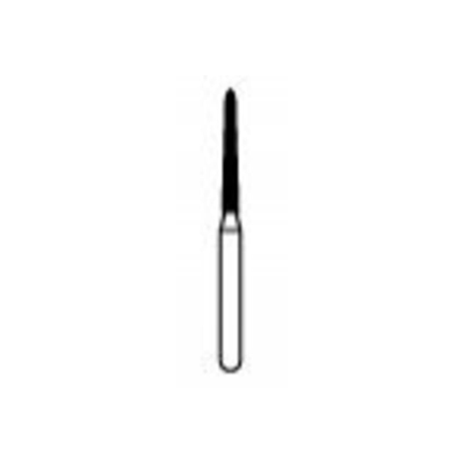 NTI Friction Grip Diamond Bur, Fine Grit, Curettage Cone Bevel End, #F879K-012, 1.2 mm Diameter, 10.0 mm Length, 5/Pk thumbnail 2