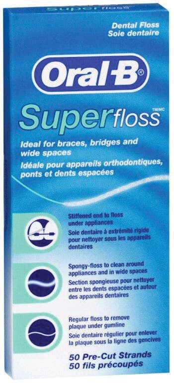 Oral-B Super Floss Office Pack, Mint, Pre-Cut Strands, 50/Box, 24 Boxes/Case, 80721154 thumbnail 4