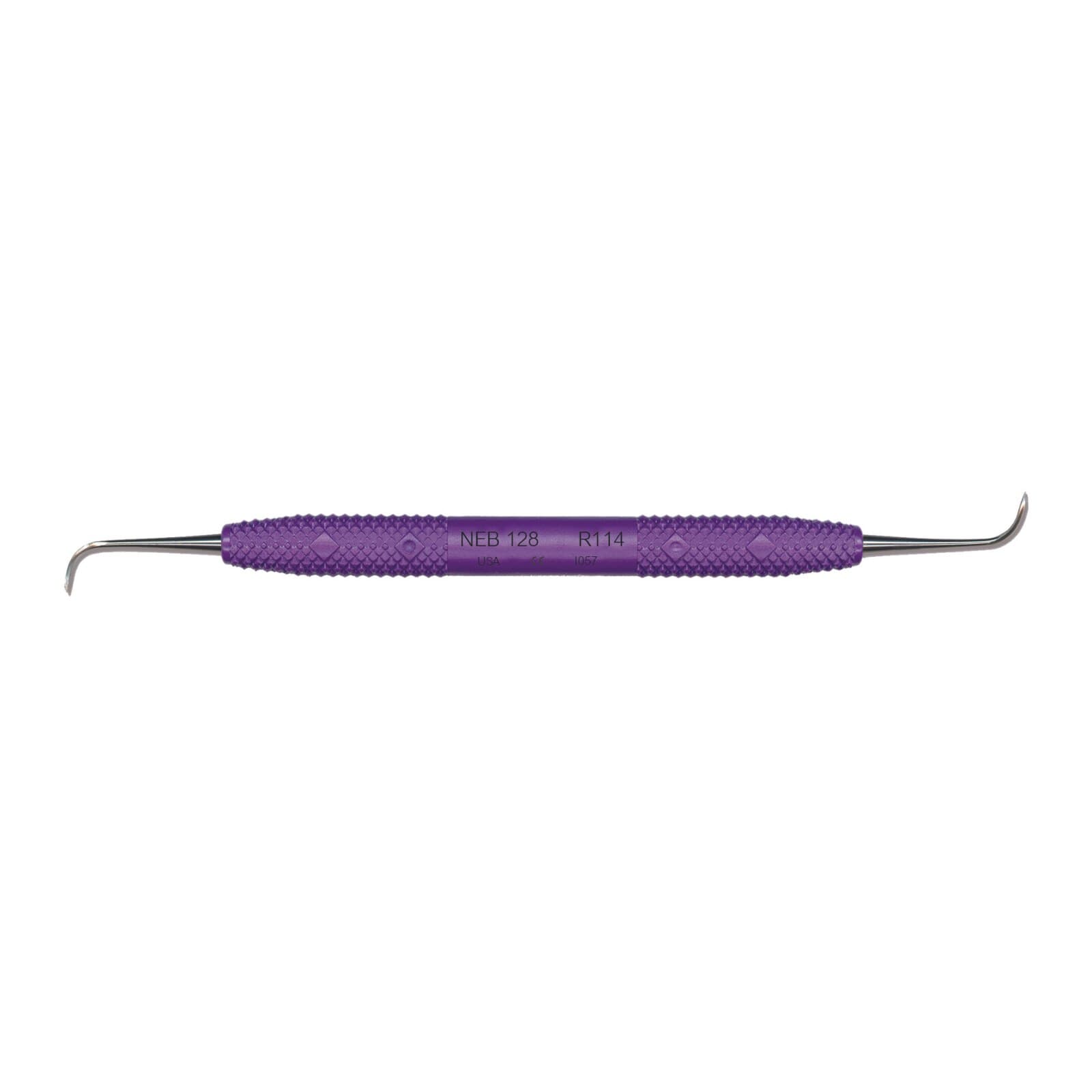 PDT Cruise Line Nebraska 128 Double-Ended Sickle Scaler, Anterior, Passionate Purple Resin Handle, 6.5" Long, R114 thumbnail 3