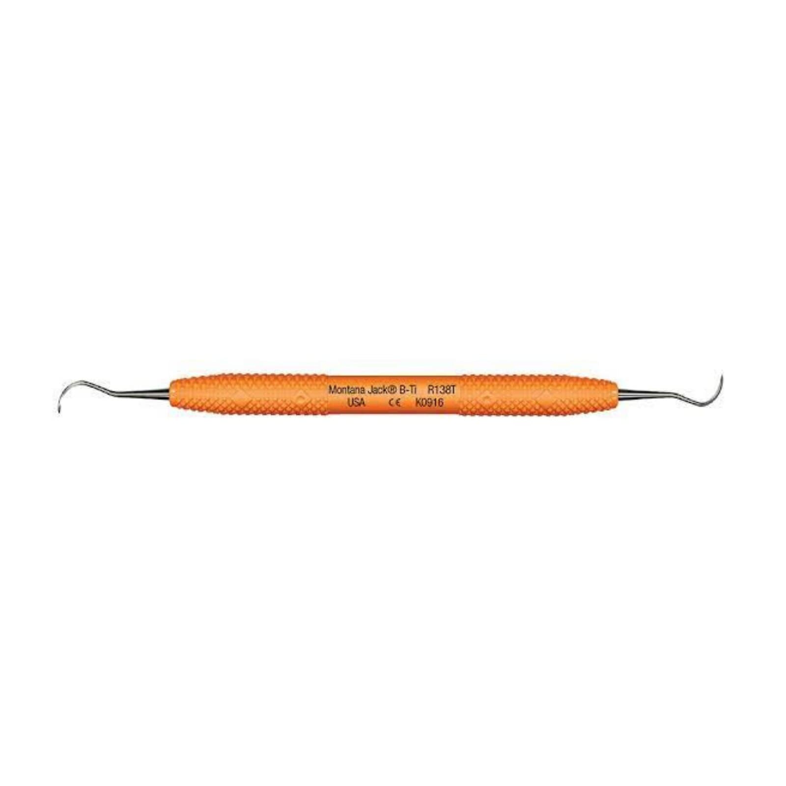 PDT Montana Jack B-Ti Sickle Scaler, Double-Ended, Blunt Titanium, Orange, 1/Pk, R138T thumbnail 7