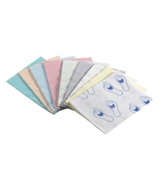 Crosstex Professional Regular 3-Ply Paper Patient Bibs, 13" x 19", Silver Gray, 500/Case, WTXSI thumbnail 3