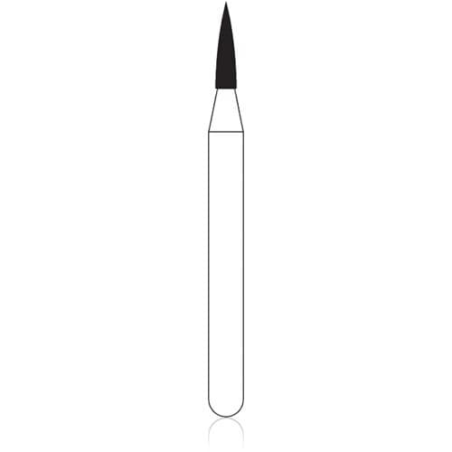 NTI FG Diamond Bur, Medium Grit, Flame Point End, #860-010 / M860-010, 1.0 mm Diameter, 4.0 mm Length, 5/Pk thumbnail 2