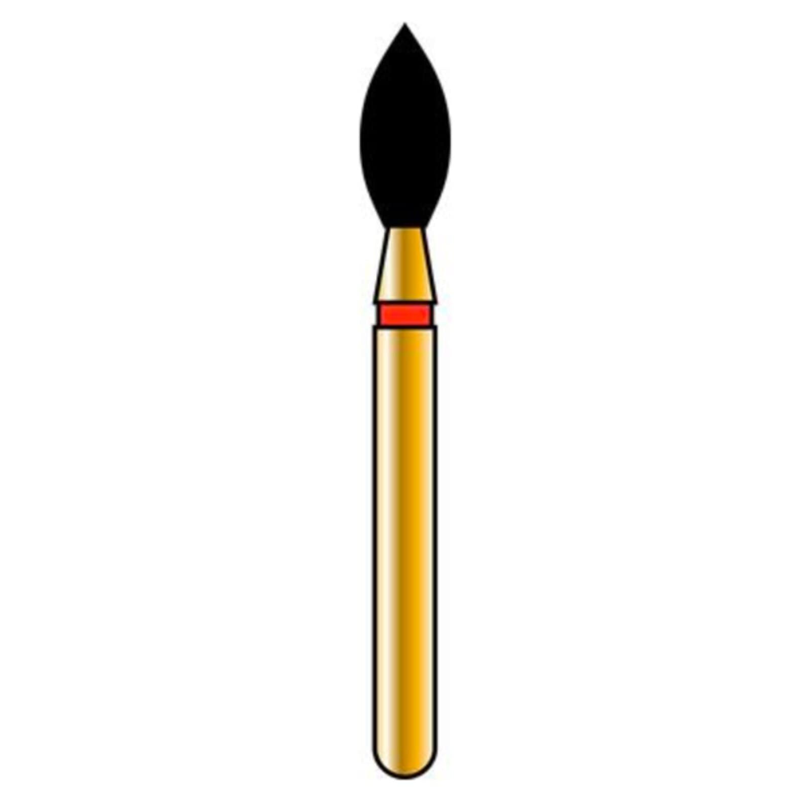 Alpen® Multi-Use Diamond Bur, FG #368 Football Pointed, 2.3mm, Fine Grit, Red, 5/Pk, R368F023FG thumbnail 3