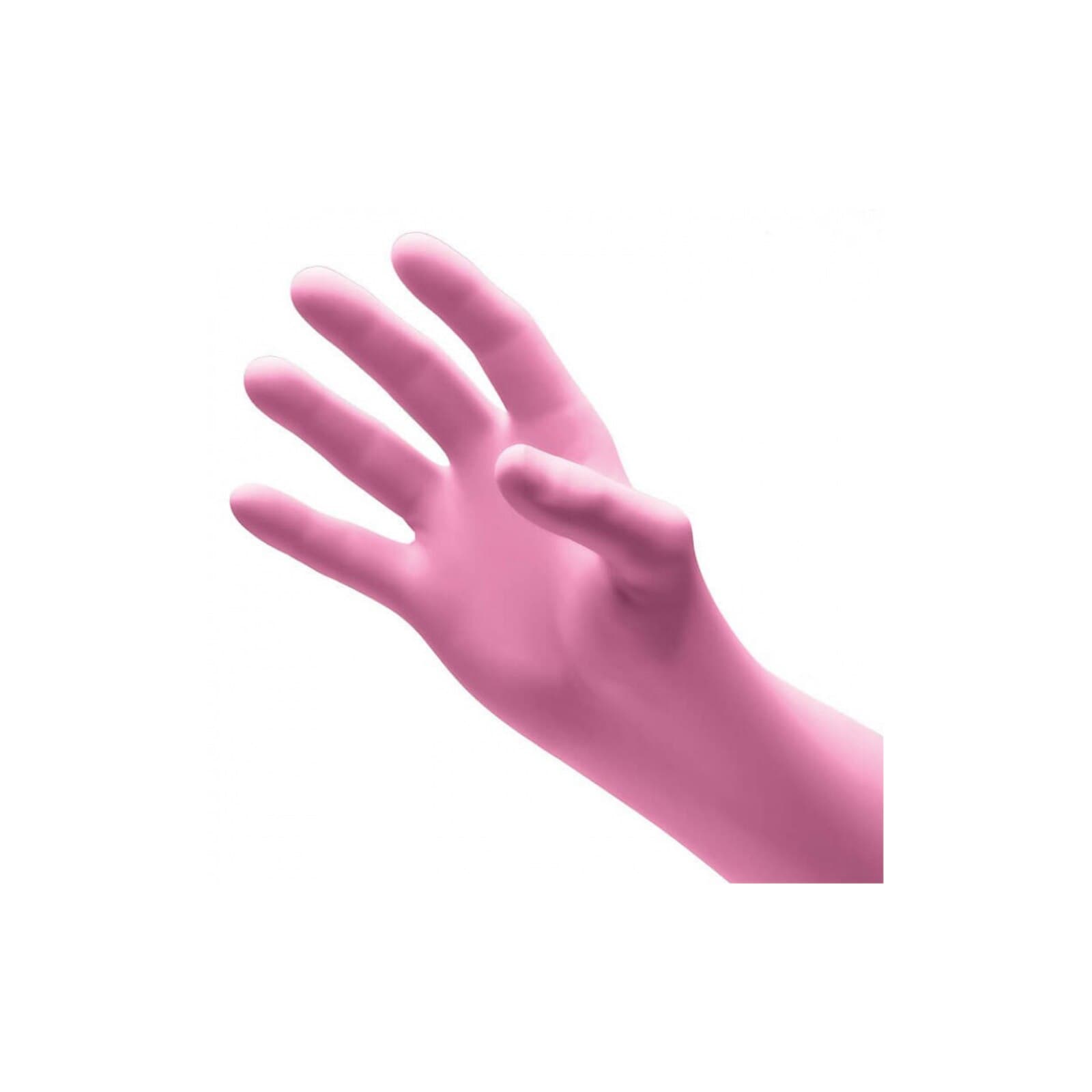 Pulse CR Polychloroprene Exam Gloves, Powder-Free, Non-Sterile, Textured, Pink, Medium, 200/Box thumbnail 2