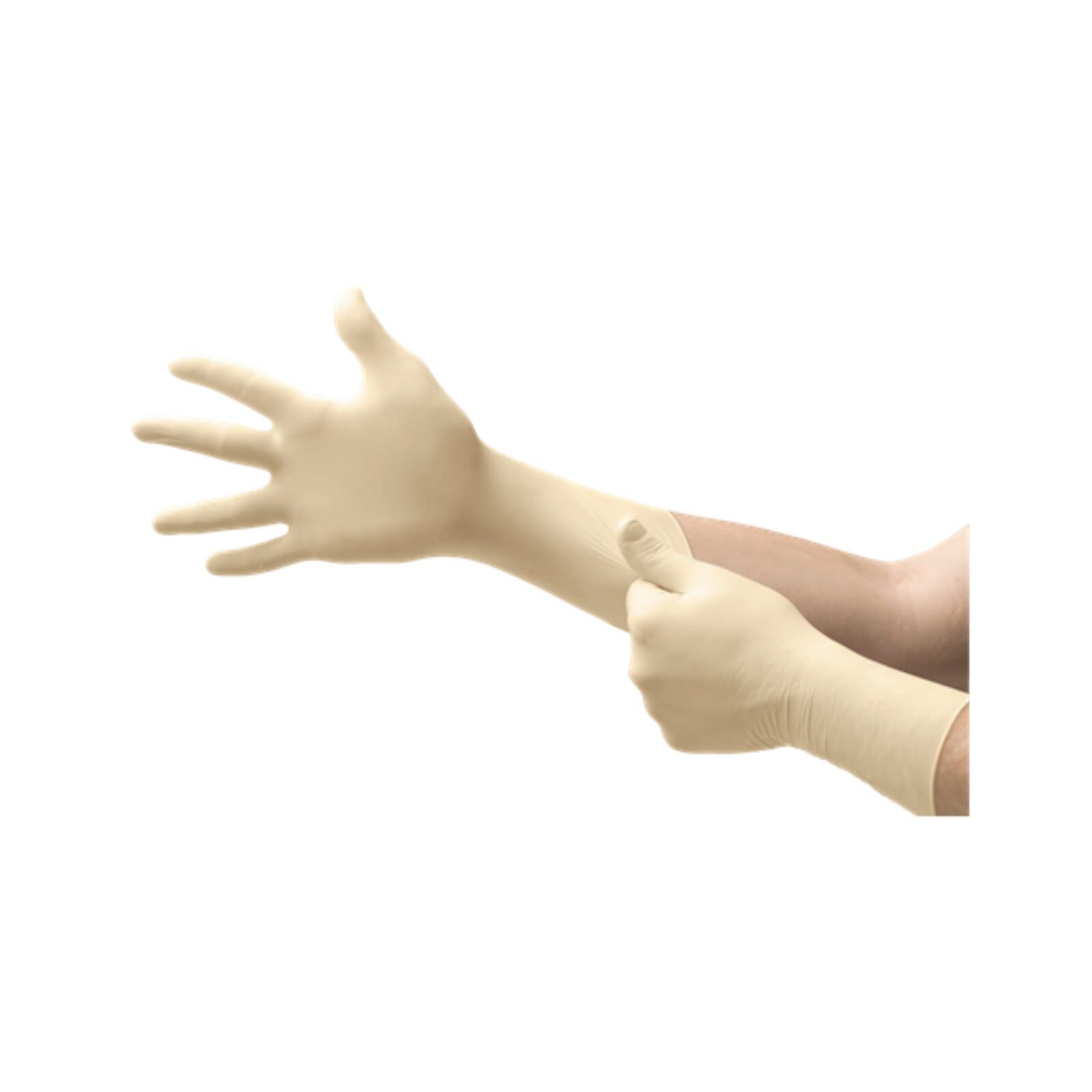 Ultra One Latex Exam Gloves, Powder-Free, Non-Sterile, Small, Natural, Textured, Extended Cuff, 50/Box, UL-315-S thumbnail 9