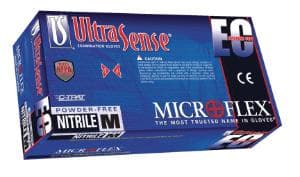 UltraSense® EC Nitrile Exam Gloves, Powder Free, Latex Free, Non-Sterile, Extended Cuff, Textured, Beaded Cuff, Medium, Blue, 100/Box, USE-880 thumbnail 8