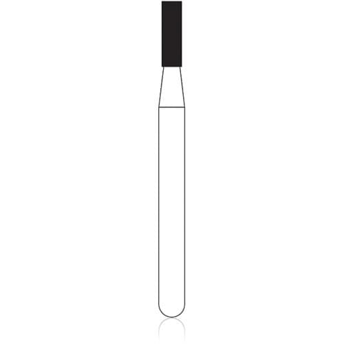 NTI Diamond Bur, FG, Cylinder Flat End, # SC837-012, 1.2 mm, Super Coarse, Black, 5/Pk thumbnail 3
