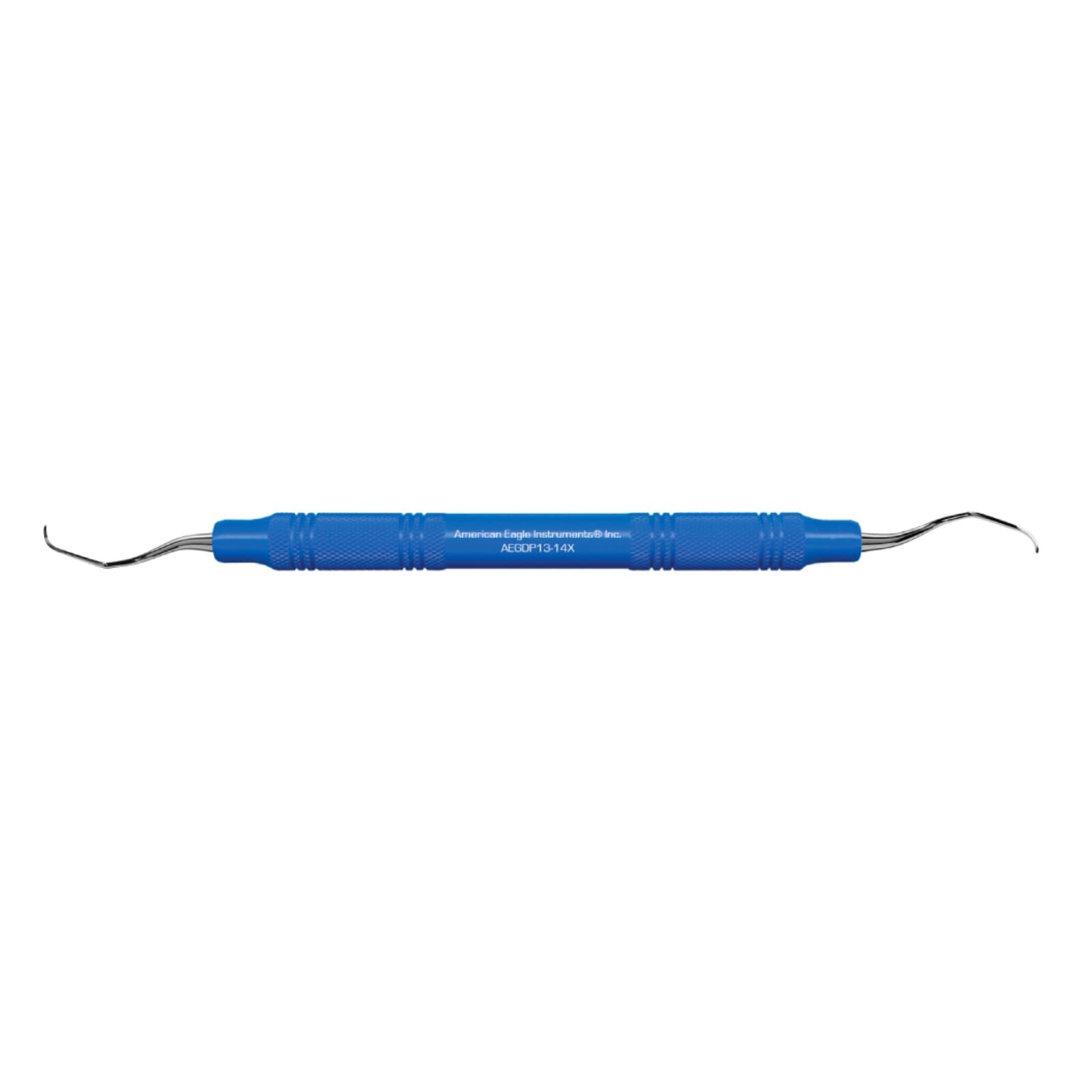 American Eagle Gracey +3 Deep Pocket Curette, #13/14, EagleLite Resin Handle, 3/8" Blue, Double End, AEGDP13-14X thumbnail 3