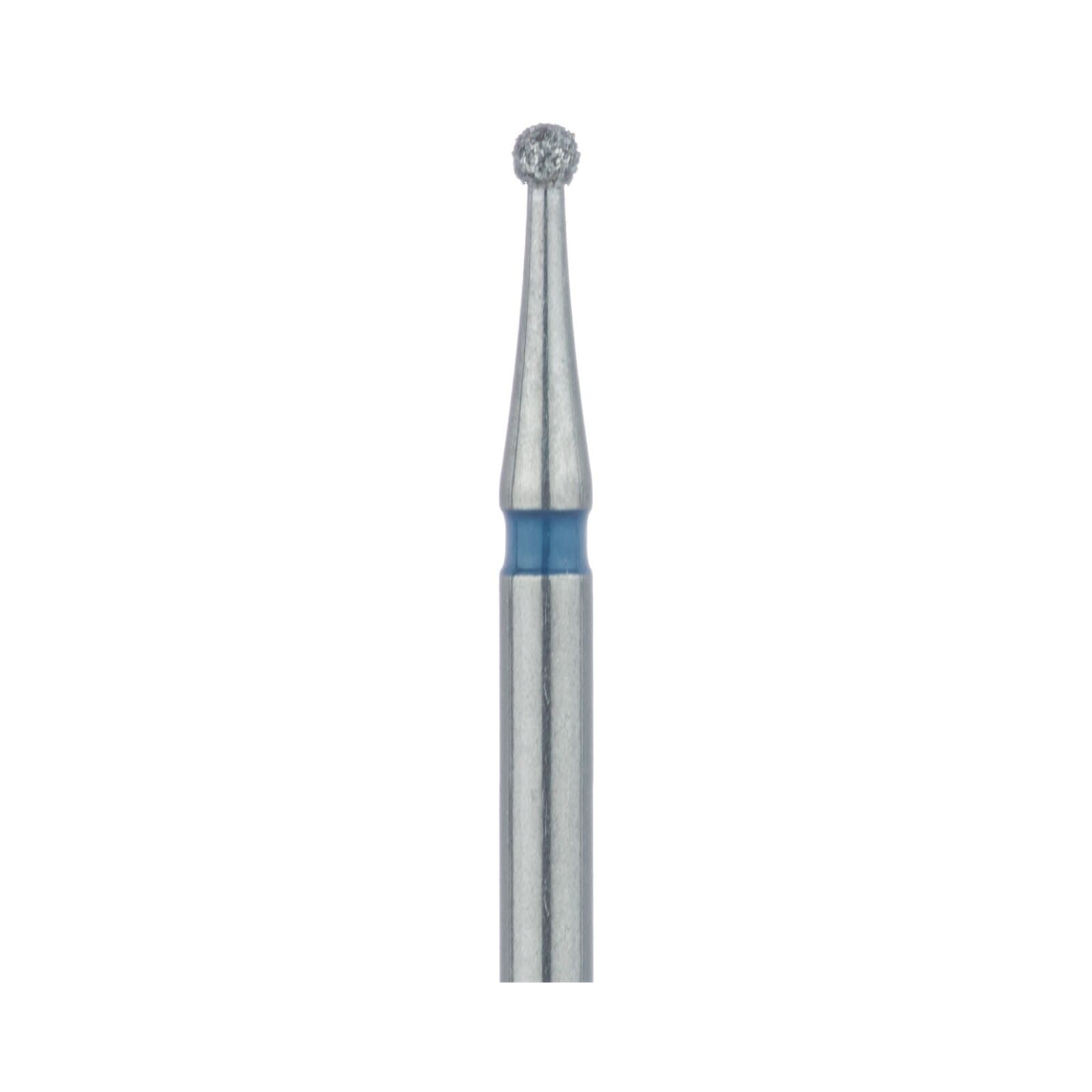 Meisinger Diamond Bur 801-012-SS, Round, Medium Grit, Blue Ring, Friction Grip Short Shank, 1.2 mm, 5/Pk thumbnail 2