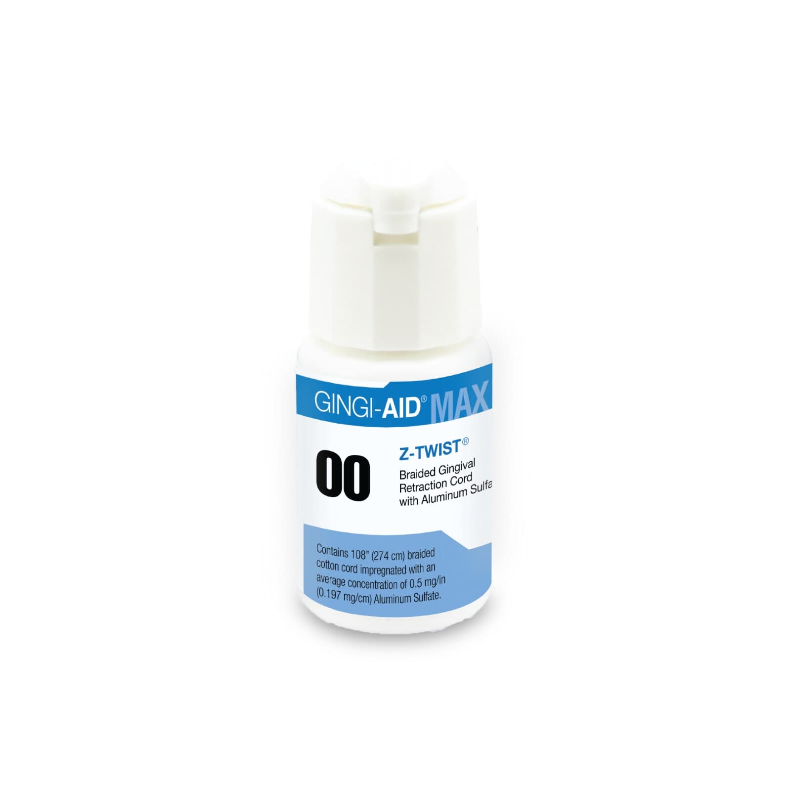 Gingi-Aid Max Z-Twist Weave Retraction Cord with Aluminum Sulfate, #00 Very Thin, 108" per Bottle, 12170M thumbnail 3