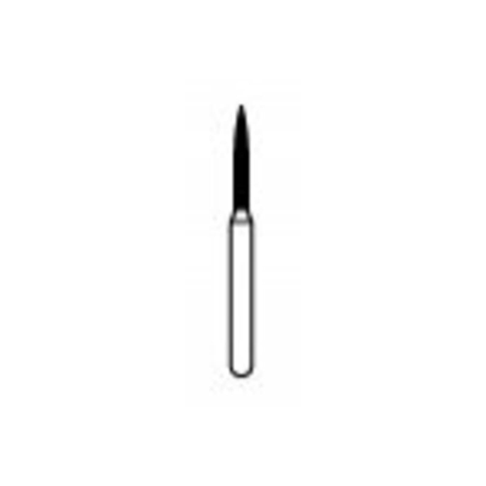 NTI Diamond Bur, FG, Flame, #C862-010, 1.0 mm, Coarse, Green, 5/Pk thumbnail 7