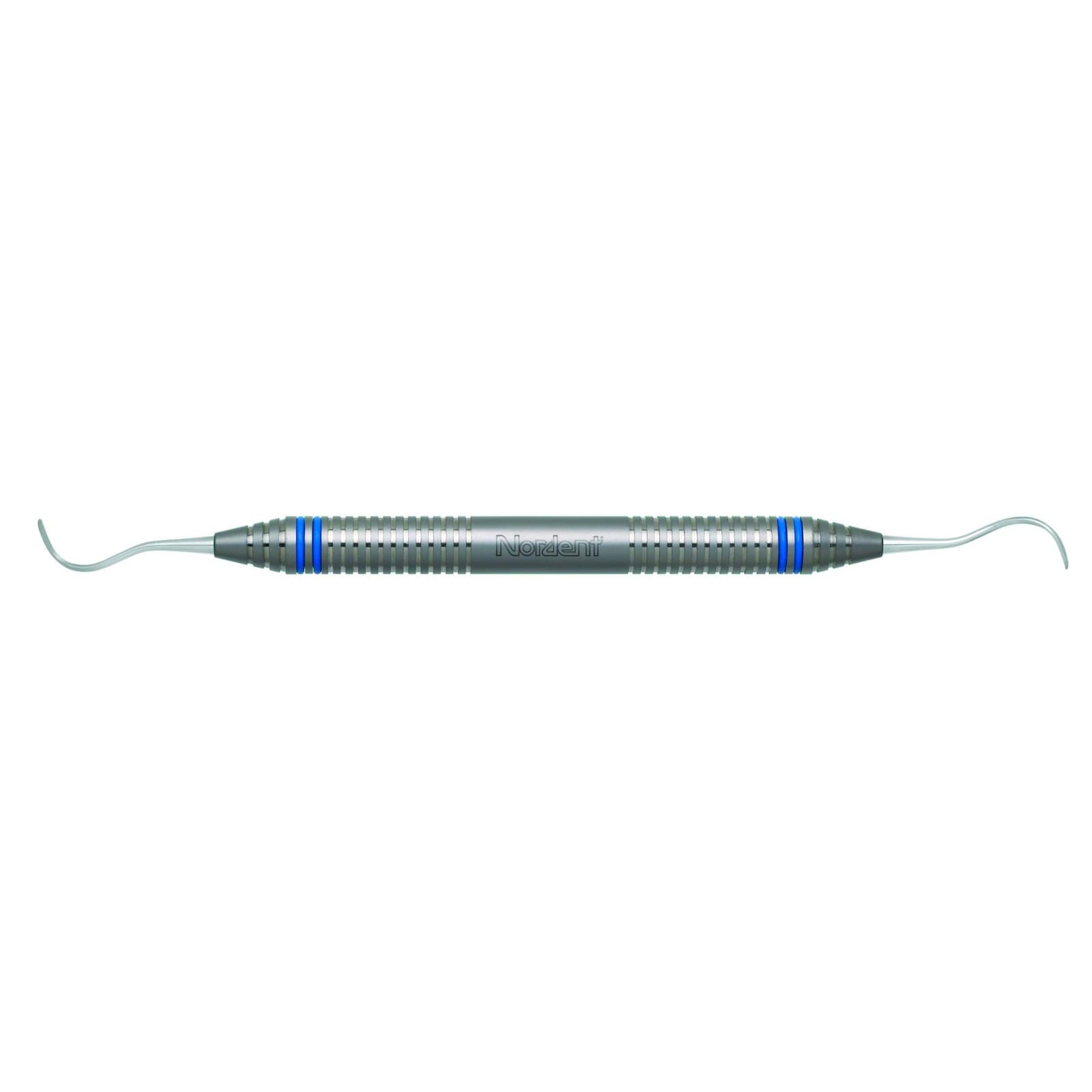 Nordent XDURA Universal Curette, Double-Ended, McCall #17S-18S, DuraLite ColorRings Handle, Stainless Steel, Each thumbnail 2