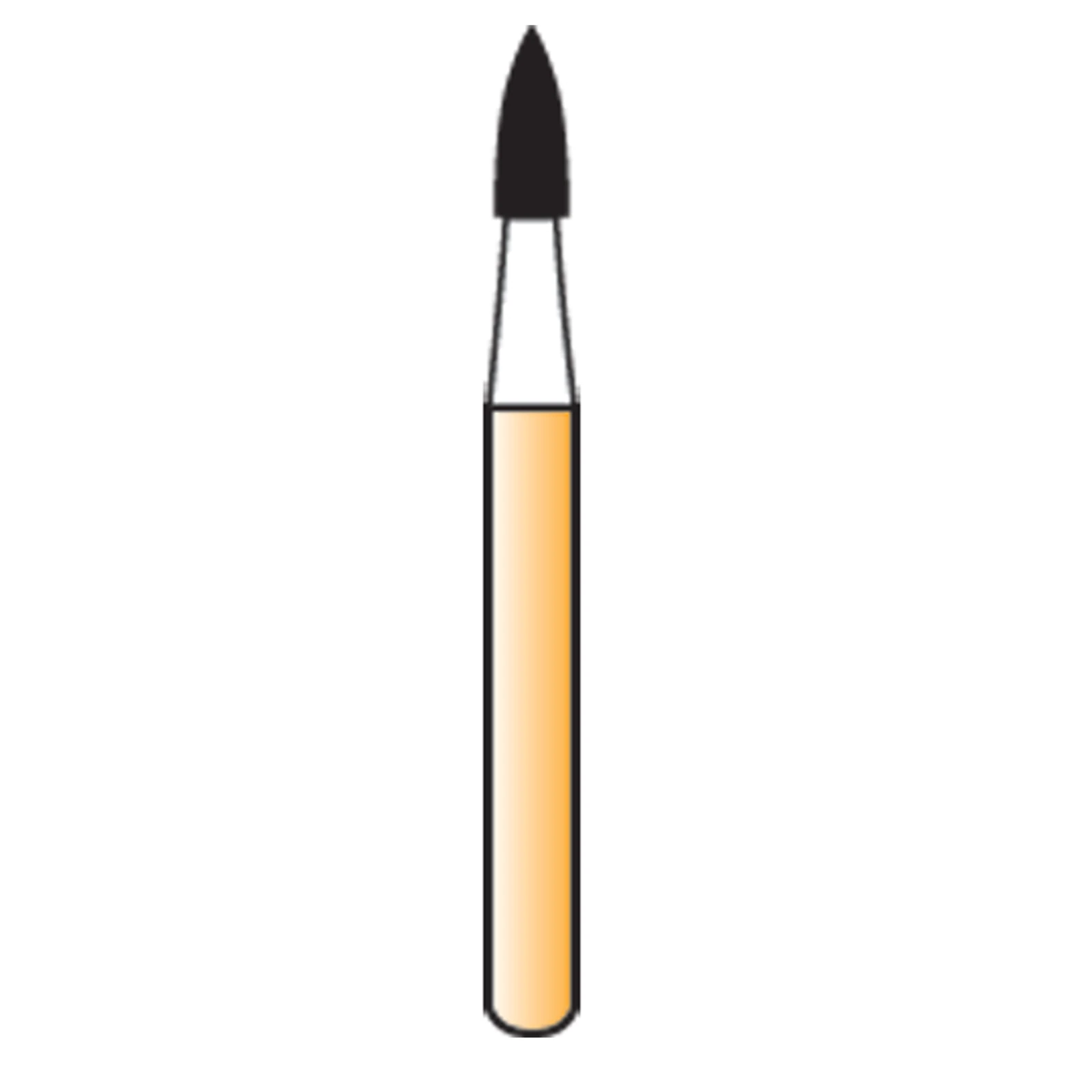Alpen Carbide Trimming & Finishing Bur, Flame, 12-Blade, Friction Grip, #7104, 1.4 mm Diameter, 5/Pack - Alpen&reg; Trimming & Finishing Burs - 12-Blade - #7104 - Image 1