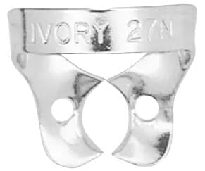 Ivory Rubber Dam Clamp, Wingless, #27N, Universal Bicuspid/Premolar, Stainless Steel, 50057730 thumbnail 3