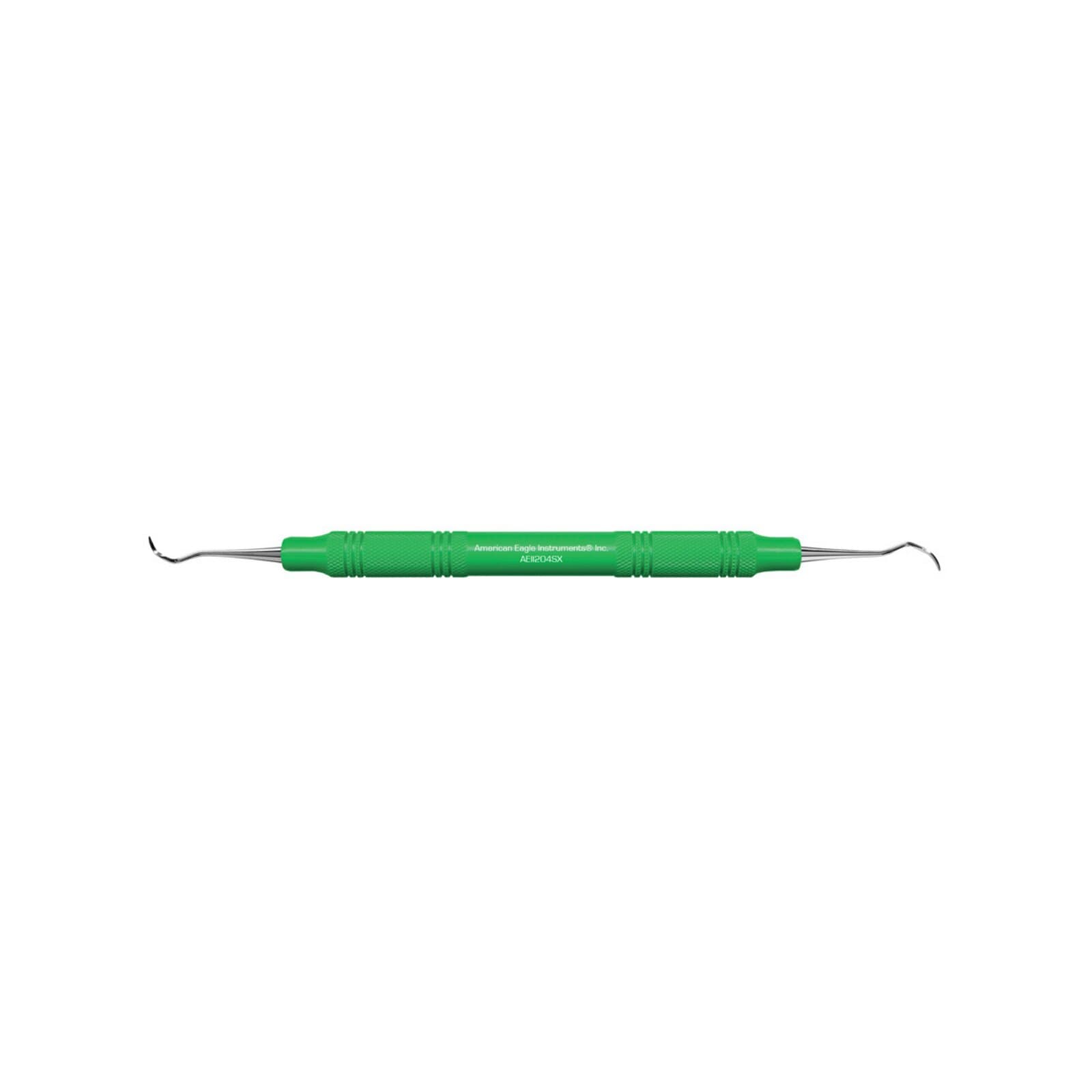 American Eagle Titanium Implant Scaler Barnhart 5-6, Double-End, EagleLite Green Resin Handle, AEIIB5-6X thumbnail 3