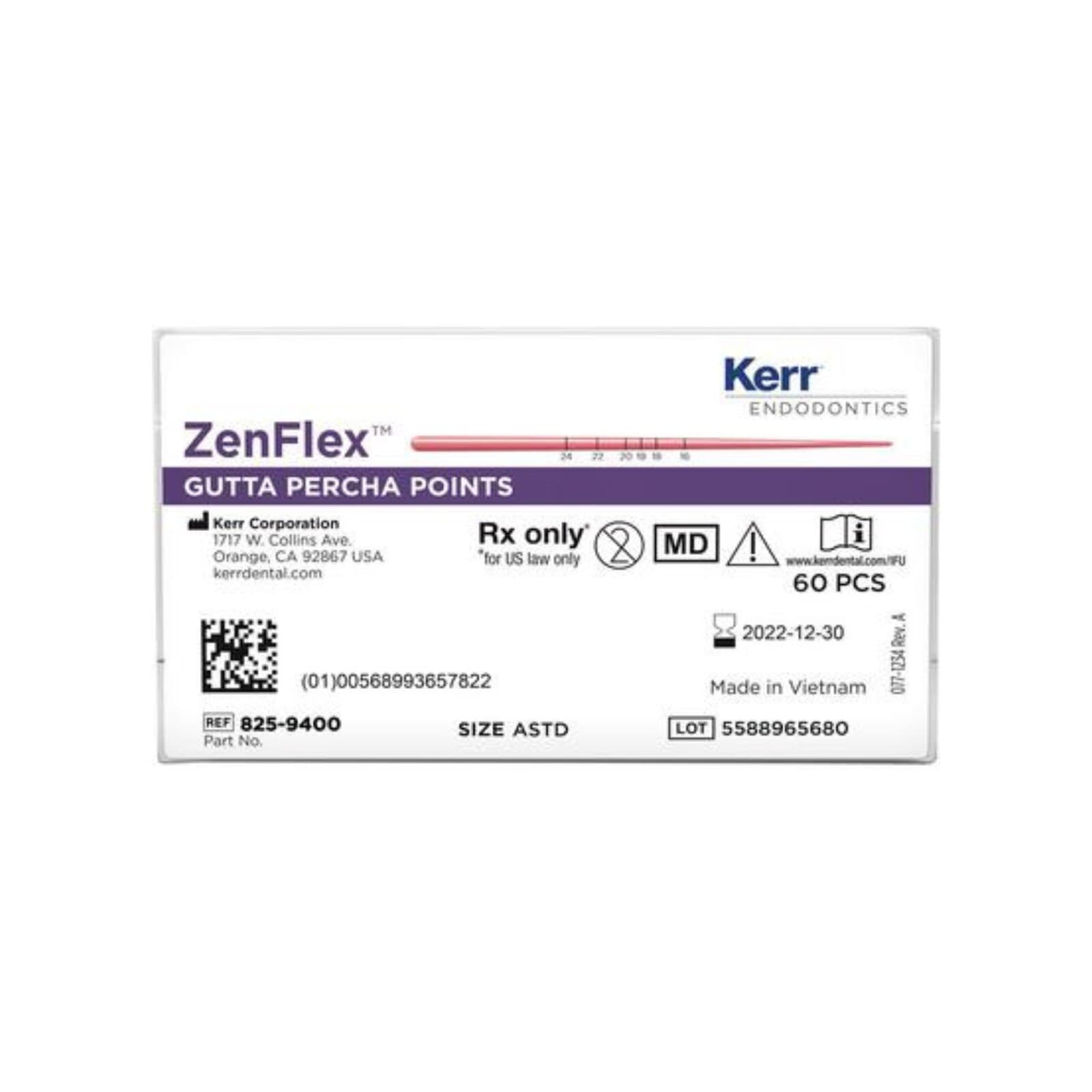 ZenFlex Gutta Percha Points, Assorted Sizes #20-45, .06 Taper, 30mm, ISO Color-Coded, 60/Pack, 825-9600 thumbnail 8
