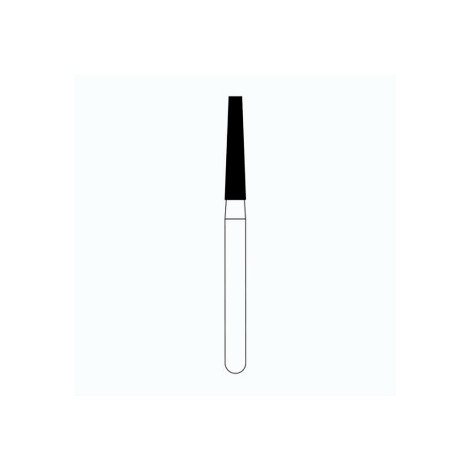 NTI Diamond Bur, Super Coarse, Flat End Taper, Friction Grip Short Shank, #847-016, 1.6 mm Diameter, 8.0 mm Length, 5/Pkg, SC847-016M thumbnail 2