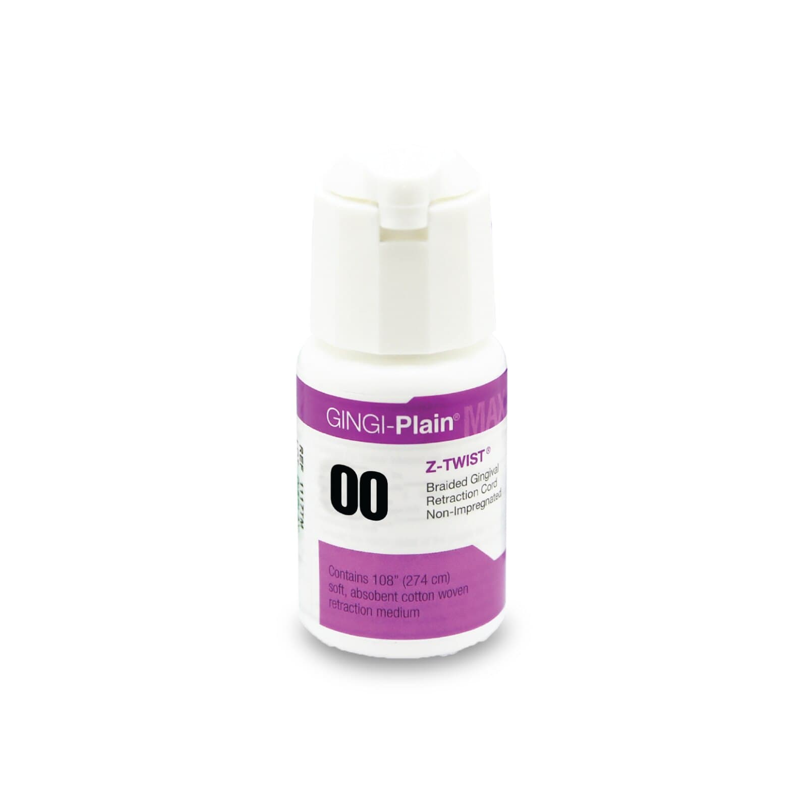 Gingi-Plain Max Z-Twist Weave Retraction Cord, Non-Impregnated, #00 Very Thin, 100% Cotton, 108" per Bottle, 11170M thumbnail 7
