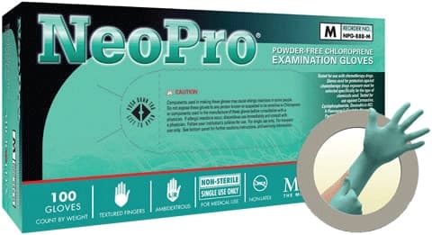 Microflex NeoPro Chloroprene Exam Gloves, Powder-Free, Latex-Free, Green, Small, 100/Box, NPG-888-S thumbnail 9
