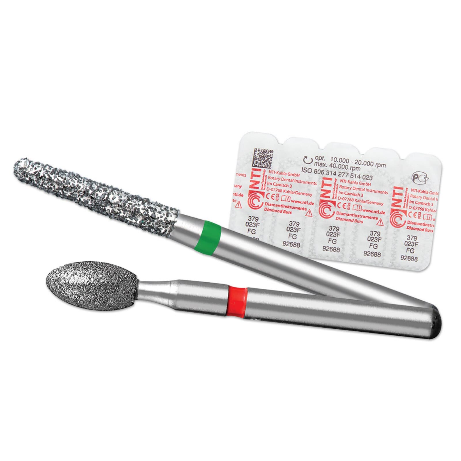 NTI® FG Diamond Bur, Coarse, Long Round End Taper, #850L-014, 1.4 mm Diameter, 11.5 mm Length, Friction Grip, 5/Pk, C850L-014 thumbnail 2