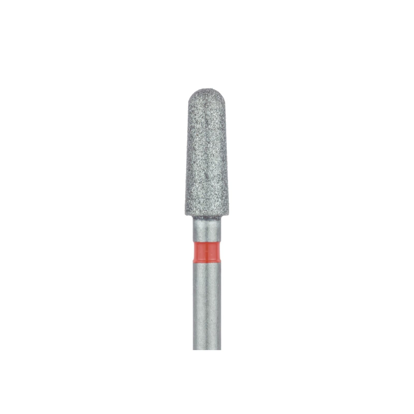 Meisinger 849F-012-FG Fine Diamond Bur, Round End Taper (Chamfer), Friction Grip, 1.2 mm Head, 6.0 mm Working Length, Red Ring, 5/Pack thumbnail 3
