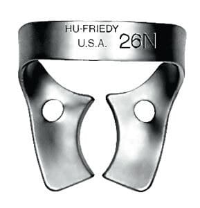 Hu-Friedy Satin Steel Rubber Dam Clamp, #26N, Wingless, Upper Molars, RDCM26N, 1/Pk thumbnail 3