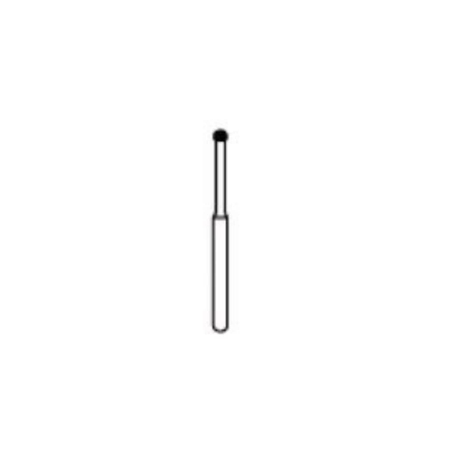 NTI® FG Diamond Bur, Coarse, Long Round, #801L-014 (1.4 mm), Green, 5/Pk, C801L-014 thumbnail 2