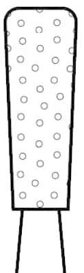 Two Striper® Diamond Bur, FG, Coarse, Green, Inverted Cone, #318.5C, 1.8 mm Diameter, 5.0 mm Length, 5/Pkg thumbnail 2