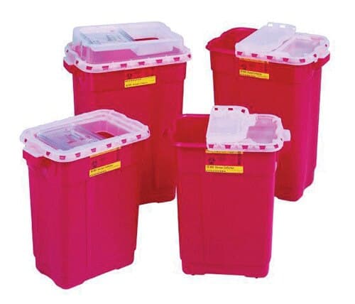 BD Phlebotomy Sharps Collector, Red Tray, 1.5 Quart, with Needle Port, 305487 thumbnail 8