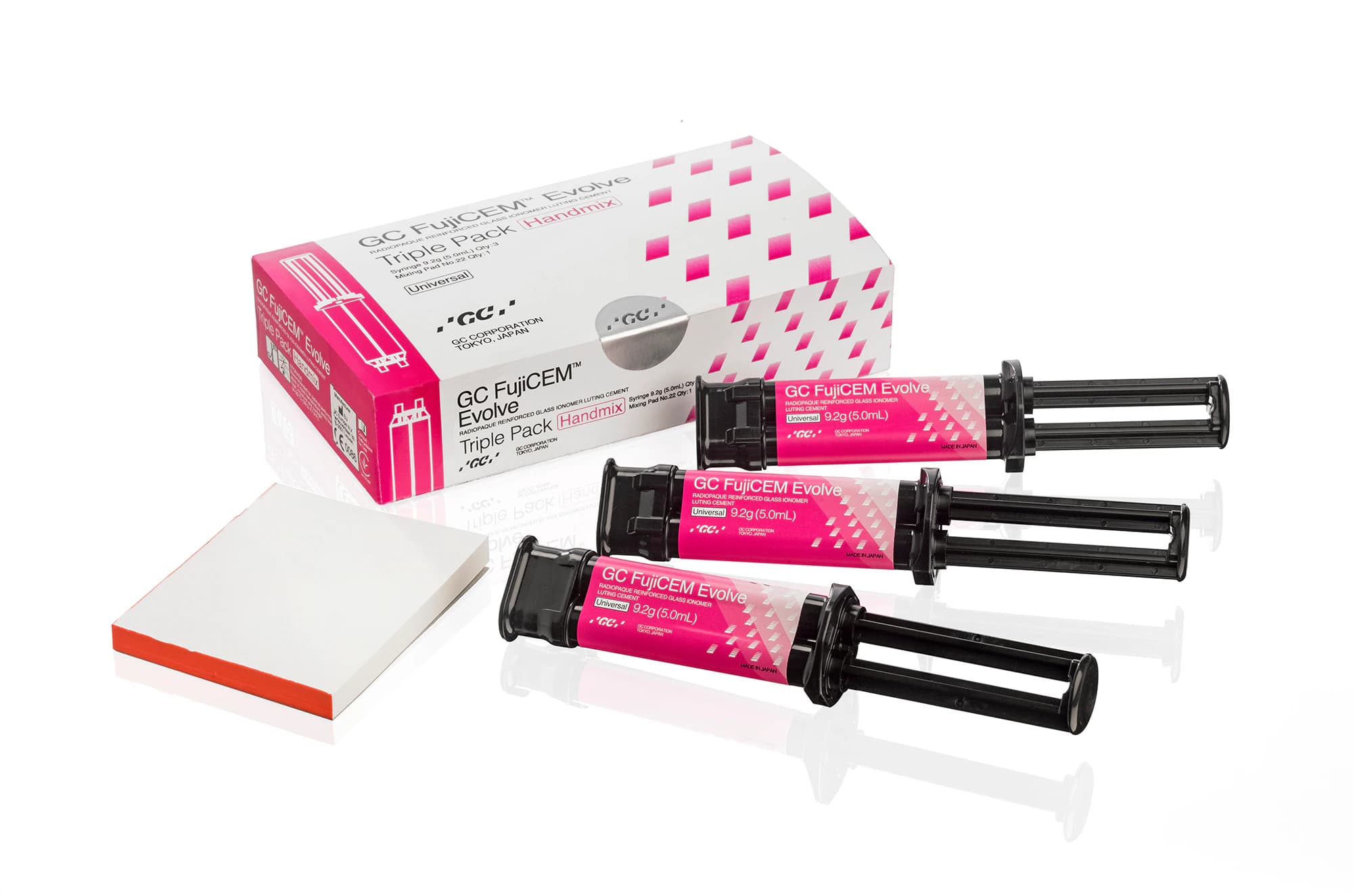 GC FujiCEM Evolve Resin-Reinforced Glass Ionomer Luting Cement, Handmix Triple Pack, 9.2 g Syringe, 3/Pk, 012949 thumbnail 9
