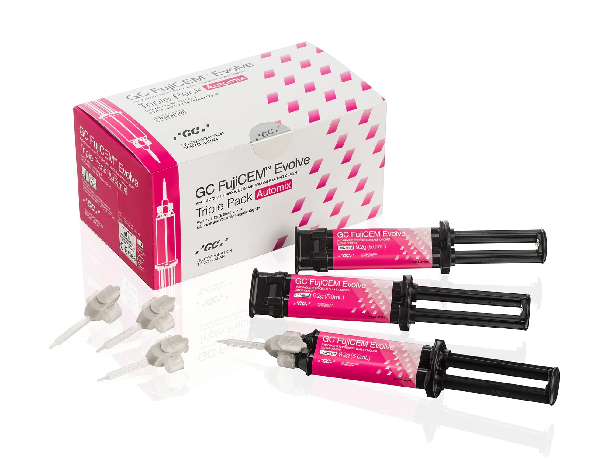 GC FujiCEM Evolve Resin-Reinforced Glass Ionomer Luting Cement, Automix Triple Pack, 9.2 g Syringes, 3/Pk, 012950 thumbnail 10