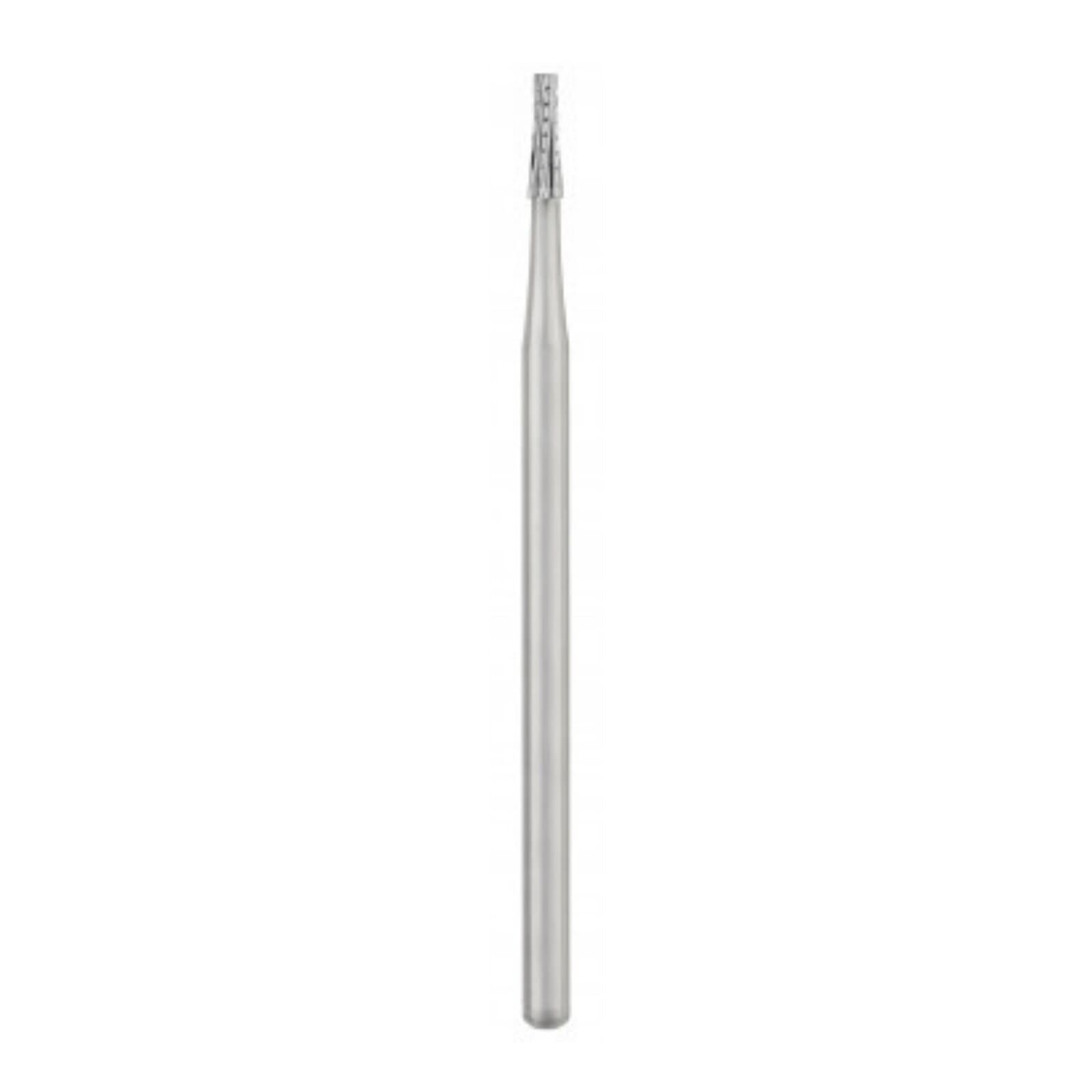 SS White Oral Surgery Carbide Bur, #701, Tapered Fissure Cross-Cut, Flat End, HP Shank #2, 1.2 mm Head, 51 mm, Sterile, 10/Pk, 30022 thumbnail 3