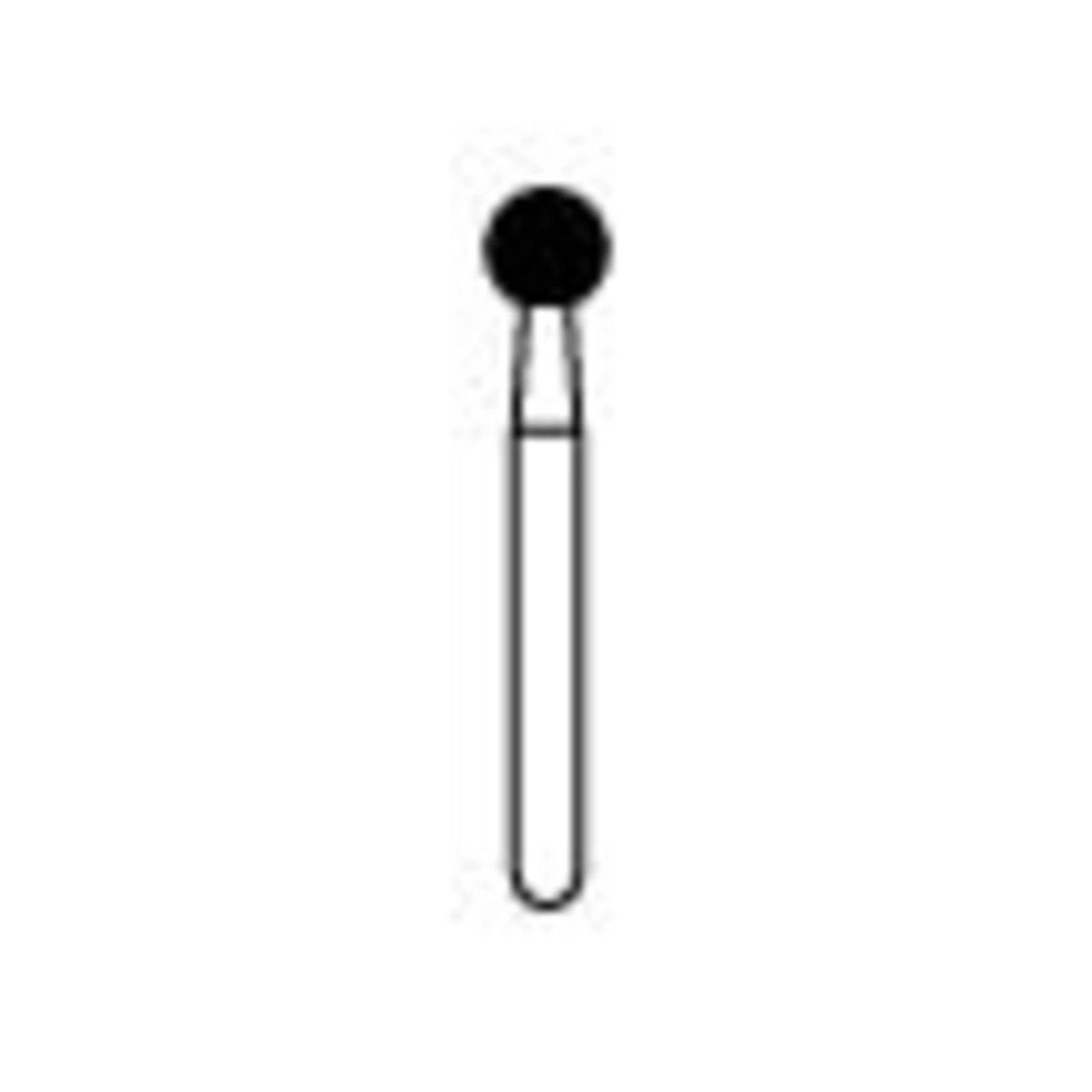 NTI Diamond Bur, FG, Round, #801-029, 2.9 mm, Coarse, Green, 5/Pk, C801-029 thumbnail 3